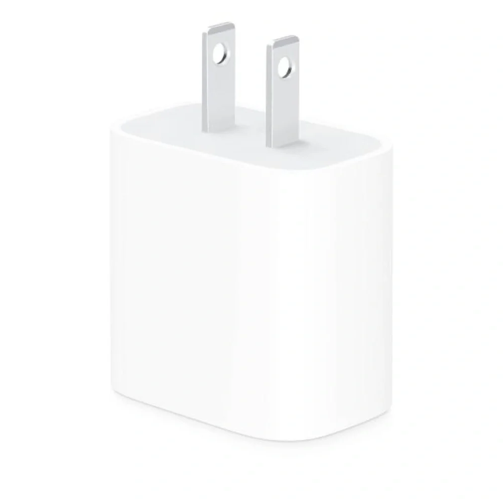 White Silver Apple 20W USB-C Power Adapter